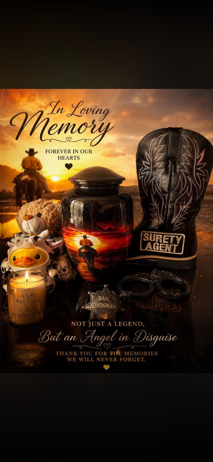 Memorial artwork honoring James White, a respected bail bondsman